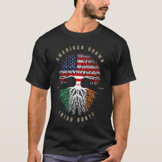 Camiseta American Irish Roots Shamrock Lucky St Patricks Da