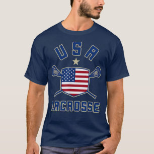 Camiseta American Lacrosse USA Lax Flag Shield tee