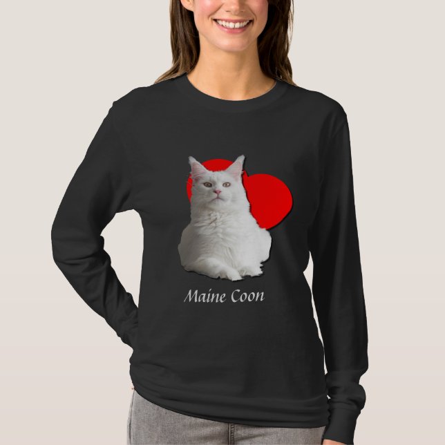 Camiseta American Maine Coon Cat Love Heart Moggy (Anverso)