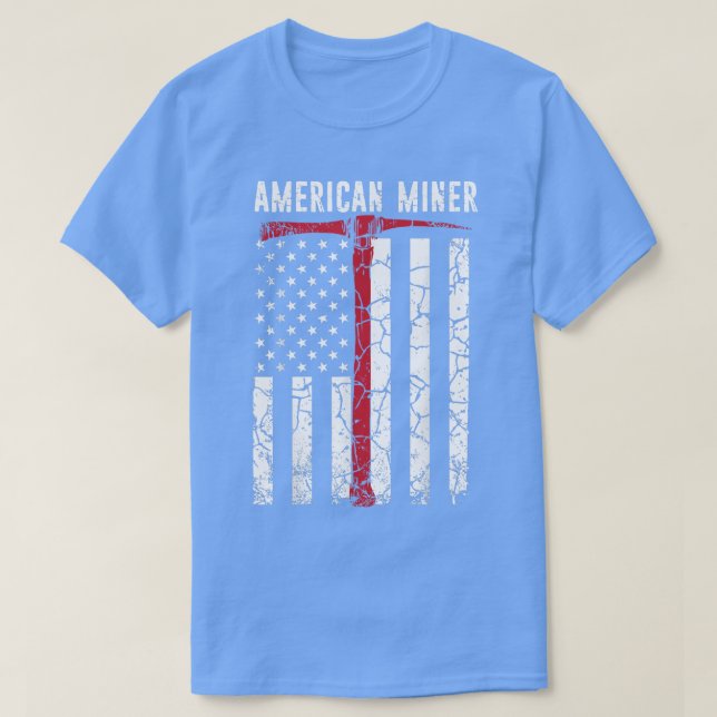 Camiseta American Miner Coal Gold  (Diseño del anverso)