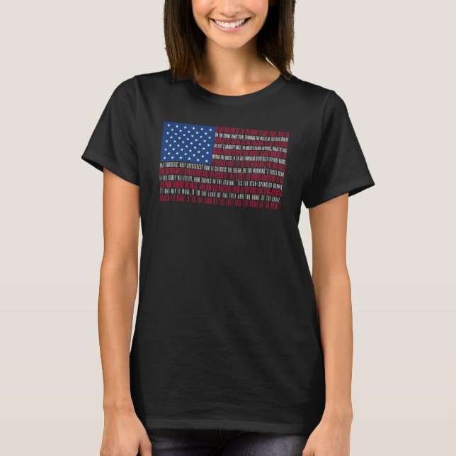 Camiseta American national hymn flag (Anverso)
