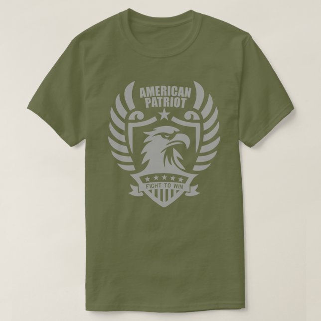 Camiseta American Patriot Basic Tee (Fatigue Green) (Diseño del anverso)