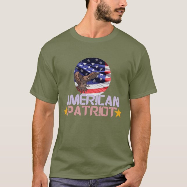 Camiseta American Patriot – Bold Independence Day Gift  (Anverso)
