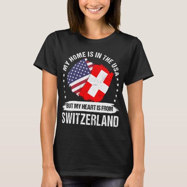 Camiseta American Patriot Switzerland Flag Swiss Roots (Anverso)