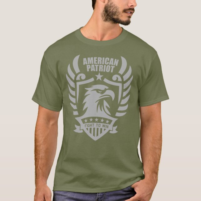 Camiseta American Patriot Tee - combat Green (Anverso)