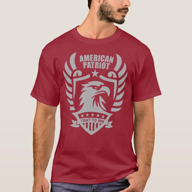 Camiseta American Patriot Tee - Jarhead Maroon (Anverso)