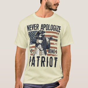 Camiseta American Patriot USA Pro 2A AR-15 Gráficos de Rif