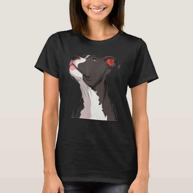 Camiseta American Pit Bull Pitbull Terrier Dog Head Dog Can (Anverso)