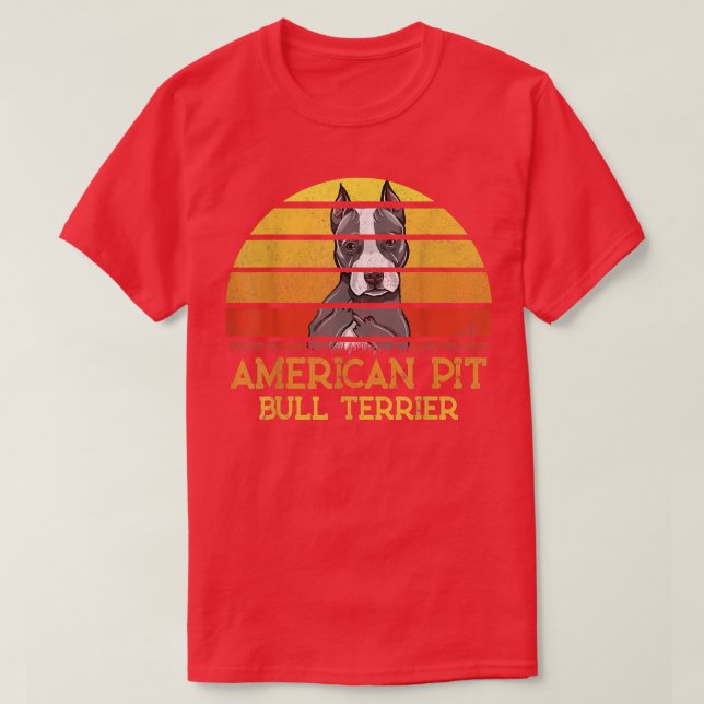 Camiseta American Pit Bull Terrier Dog Lovers Sunset For Da (Diseño del anverso)