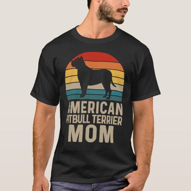 Camiseta American Pit Bull Terrier Mom (Anverso)