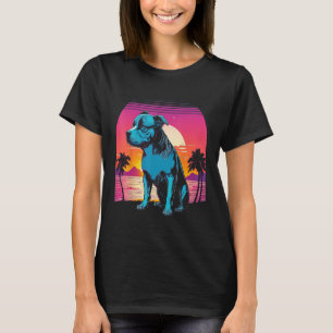 Camiseta American Pit Bull Terrier Retro Estilo 80s Atardec