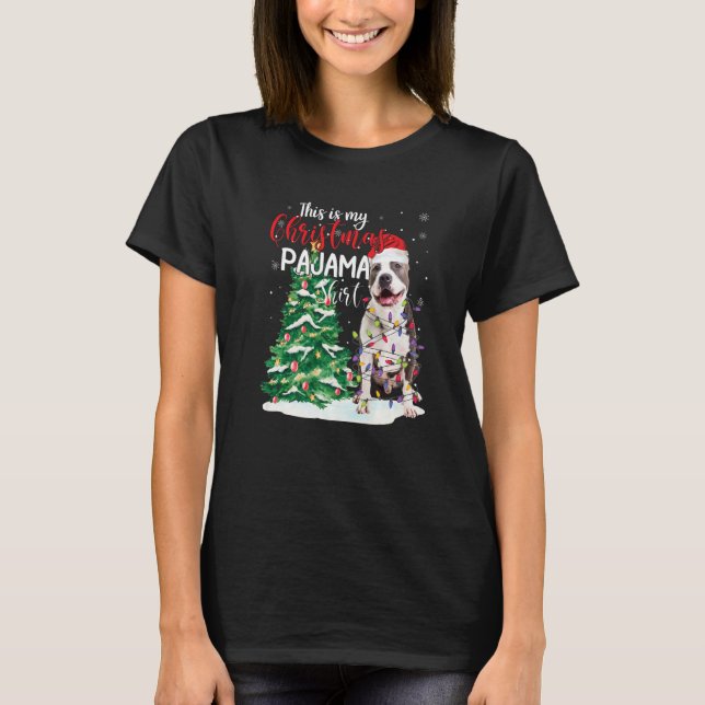 Camiseta American Pit Bull Terrier This Is My Christmas Paj (Anverso)