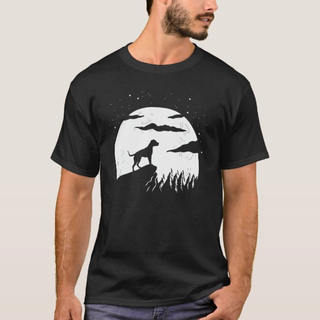 Camiseta American Pitbull and Moon Halloween (Anverso)