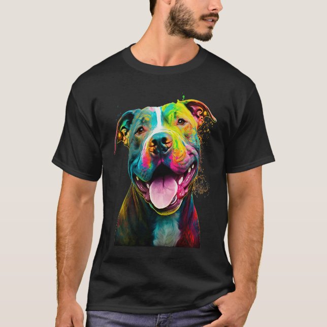 Camiseta American Pitbull Colorful for pitbull (Anverso)