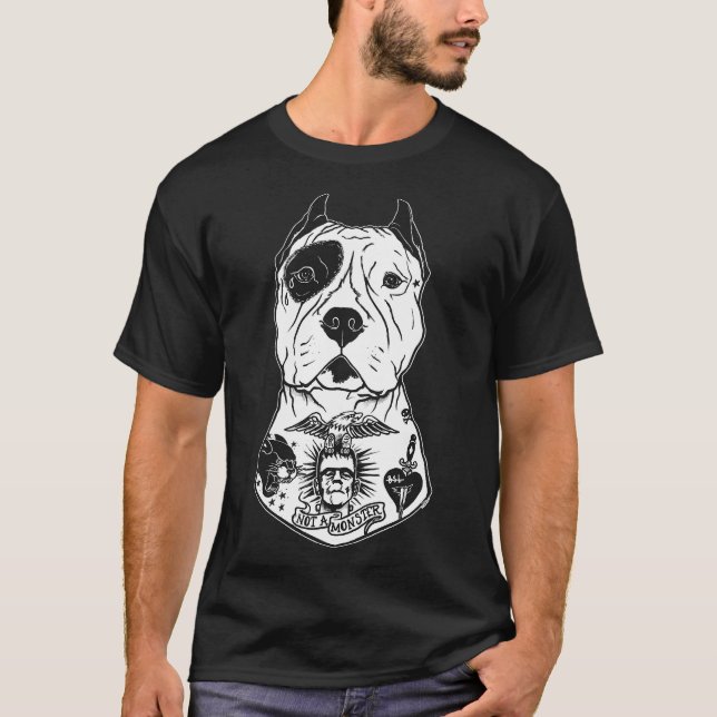 Camiseta American Pitbull Tattooed (Anverso)