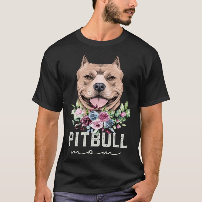 Camiseta American Pitbull Terrier Dog Mom (Anverso)