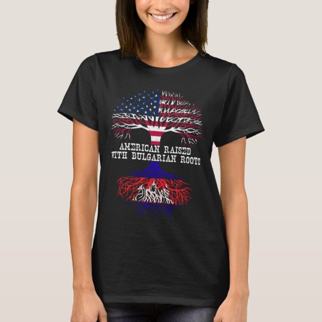 Camiseta American Raised with Cambodian Roots Cambodia (Anverso)