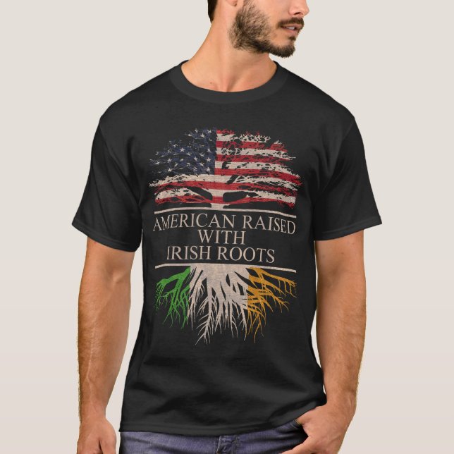 Camiseta American Raised with Irish Roots (Anverso)