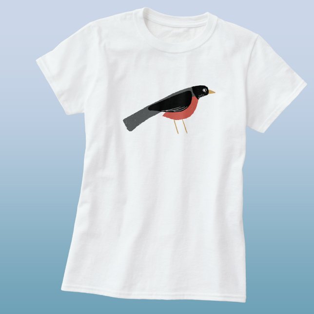 Camiseta American Robin Art (American Robin custom name text or quote state bird t-shirt)
