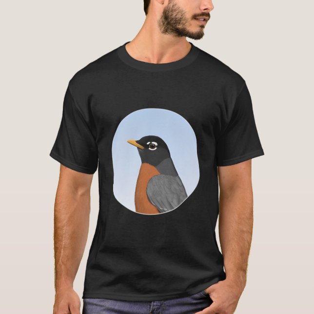 Camiseta American Robin Backyard Bird Bird Animal Biologist (Anverso)