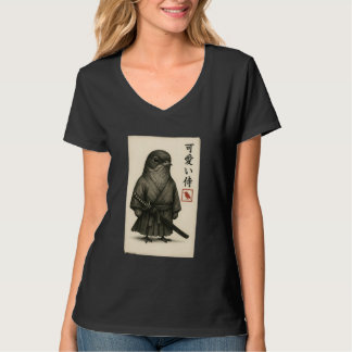 Camiseta American Robin Samurai Ink Art Sumi-e Style Novelt