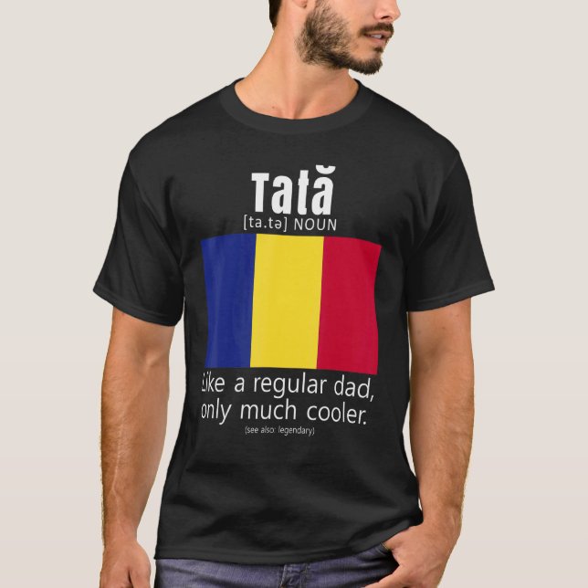 Camiseta American Romanian Patriot Flag Fathers Day Romania (Anverso)