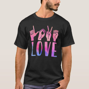 Camiseta American Rótulo Language Love ASL Rótulo Intérpret