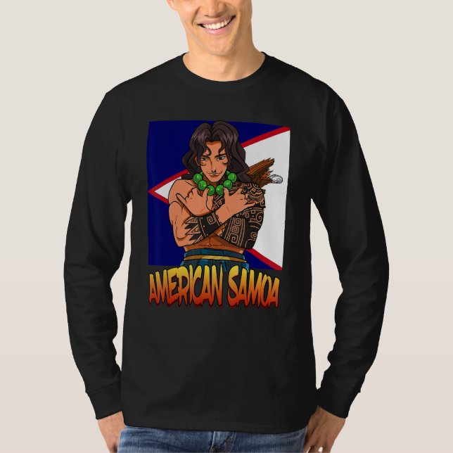 Camiseta American Samoa Flag Polynesian Shaka Samoan Family (Anverso)