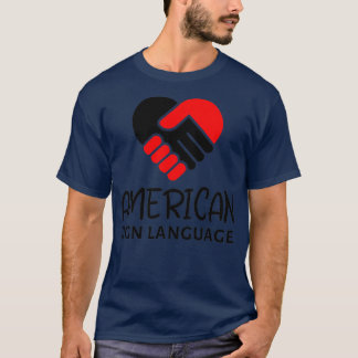 Camiseta American Sign Language ASL design with heart hands