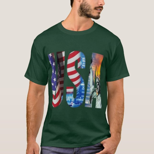 Camiseta American Spirit Bold Typography (Anverso)