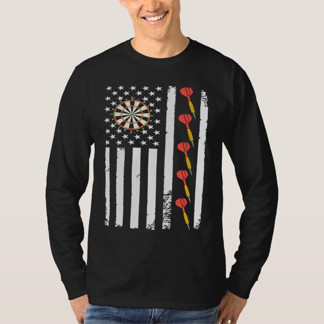 Camiseta American Sports Darts Flag Athletic Throwing Game  (Anverso)