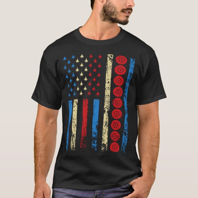 Camiseta American Sports Flag 4th Of July Lawn Bowling Athl (Anverso)