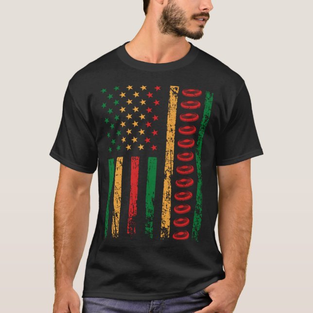 Camiseta American Sports Flag Black History Month Ultimate  (Anverso)