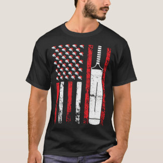 Camiseta American Sports Flag Christmas Cricket Athletic