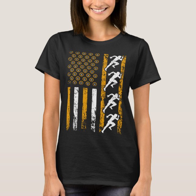 Camiseta American Sports Flag Construction Track And Field (Anverso)