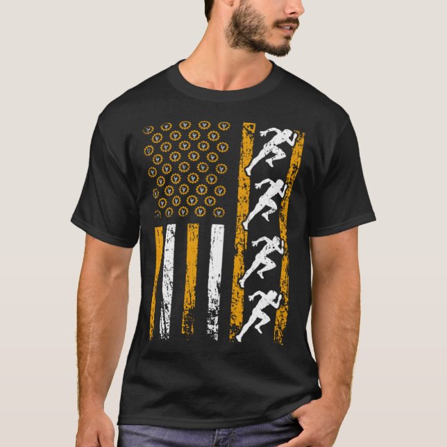 Camiseta American Sports Flag Construction Track And Field (Anverso)