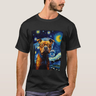 Camiseta American Staffordshire Terrier Dog Starry Night Me
