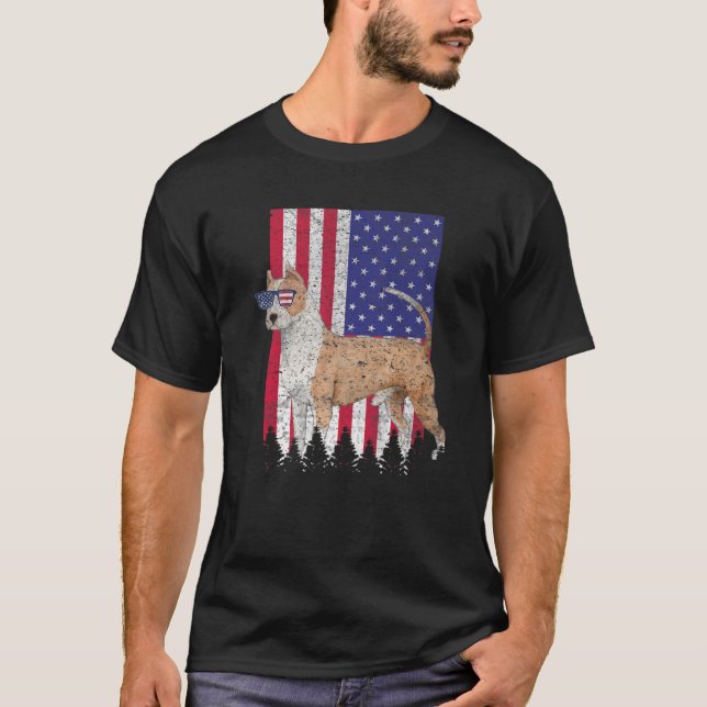 Camiseta American Staffordshire Terrier Patriotic Dog Ameri (Anverso)