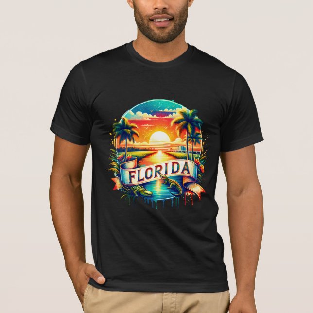 Camiseta American State Map T-Shirts - Florida USA map (Anverso)
