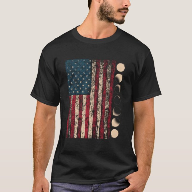 Camiseta American Total Solar Eclipse Totality Phases Astro (Anverso)