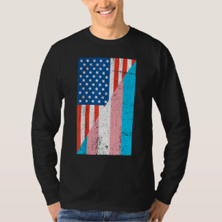 Camiseta American Transgender Flag Transgender