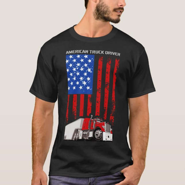 Camiseta American Truck Driver American awesome amaste shir (Anverso)