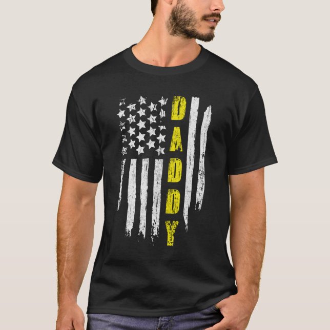 Camiseta American Us Flag Daddy Tow Truck Driver On Back (Anverso)