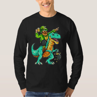 Camiseta American USA Irish Flag St Patricks Day And T-Rex