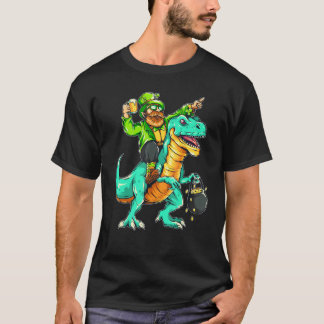 Camiseta American USA Irish Flag St Patricks Day And T-Rex
