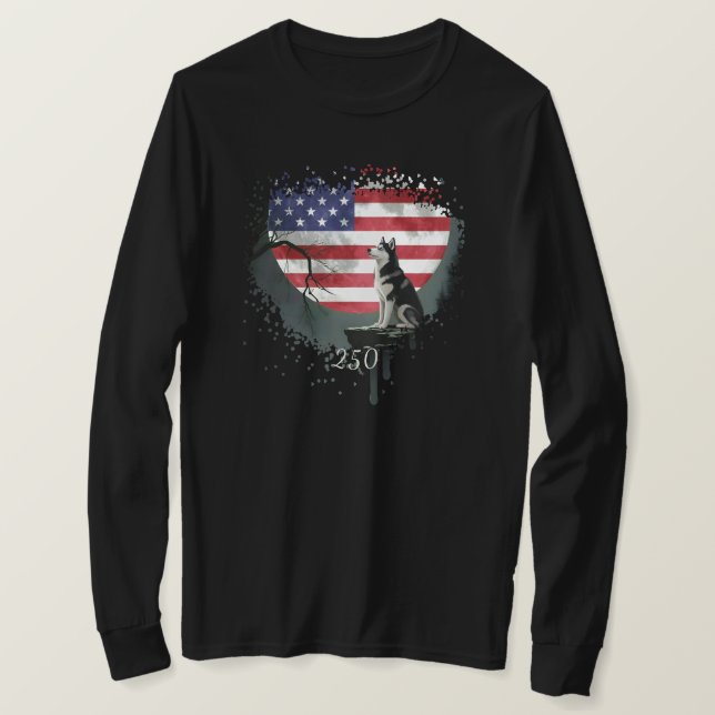 Camiseta American Watchdog - Siberian Husky T-Shirt (Anverso del diseño)