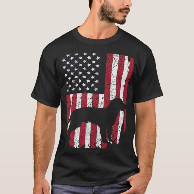 Camiseta American Water Spaniel Dog Mom Dad  4th Of July US (Anverso)