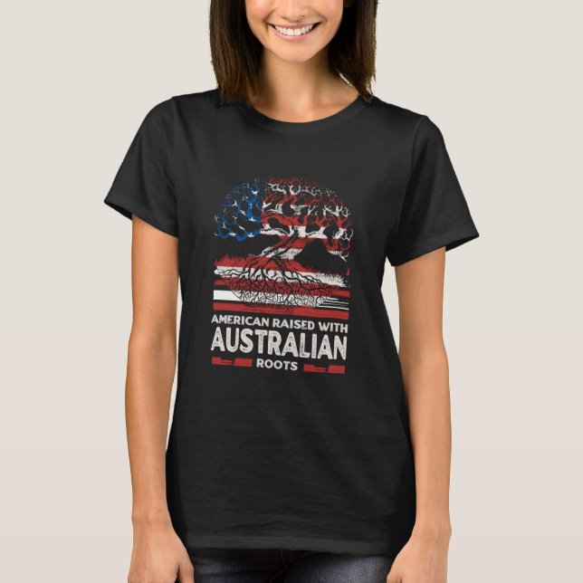 Camiseta American with Australian Roots Patriotic Australia (Anverso)