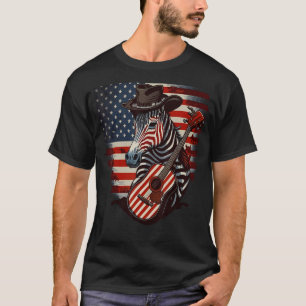 Camiseta American Zebra Guitar USA County Music