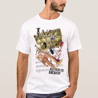 Camiseta americana auténtica del arte del jazz